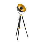 49618 Covaleda Black & Gold Tripod Floor Lamp