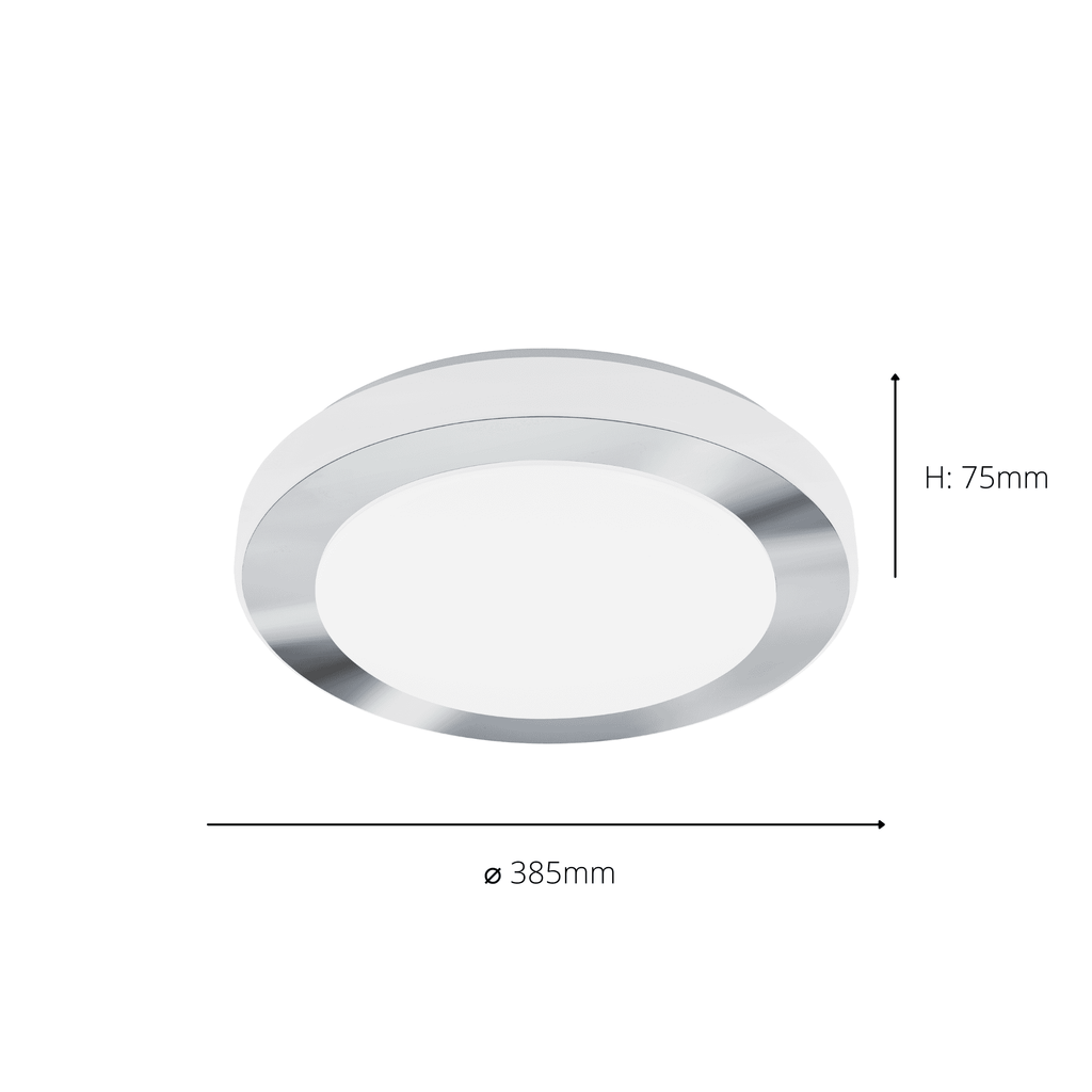 95283 Carpi LED White/Chrome Round Ceiling Light