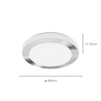 95283 Carpi LED White/Chrome Round Ceiling Light