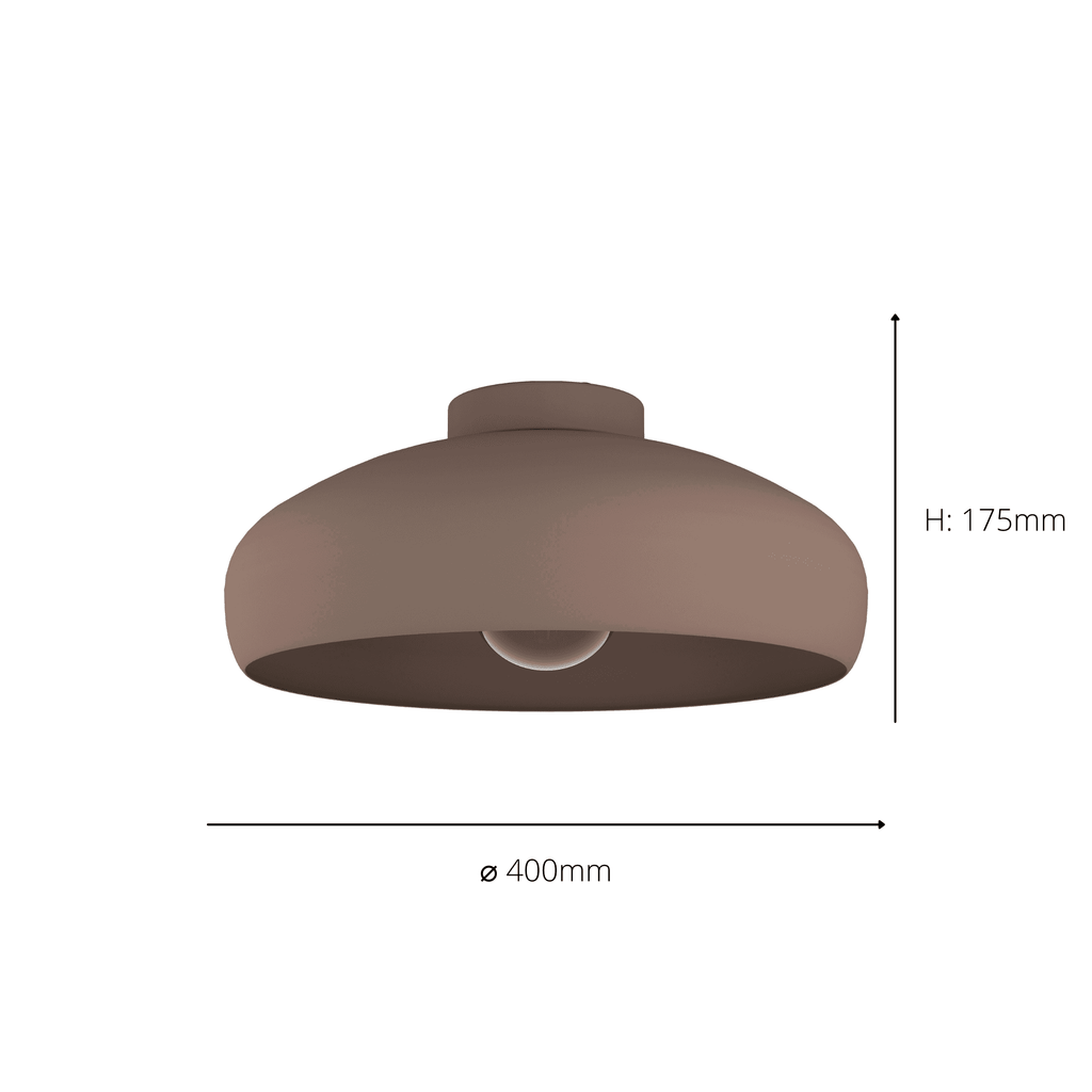 900359 Mogano Round Mocha-coloured Ceiling Light