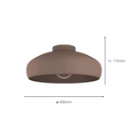 900359 Mogano Round Mocha-coloured Ceiling Light