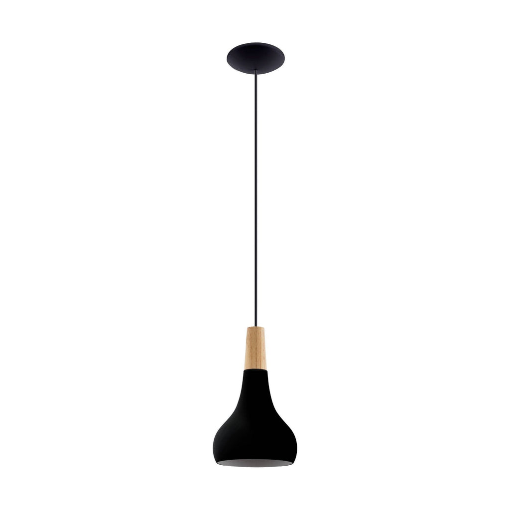 900161 Sabinar Metal/Wood Single Pendant Light