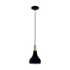 900161 Sabinar Metal/Wood Single Pendant Light