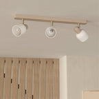 900716 Corato Sandy Steel/Glass Adjustable 3-Light Spotlight