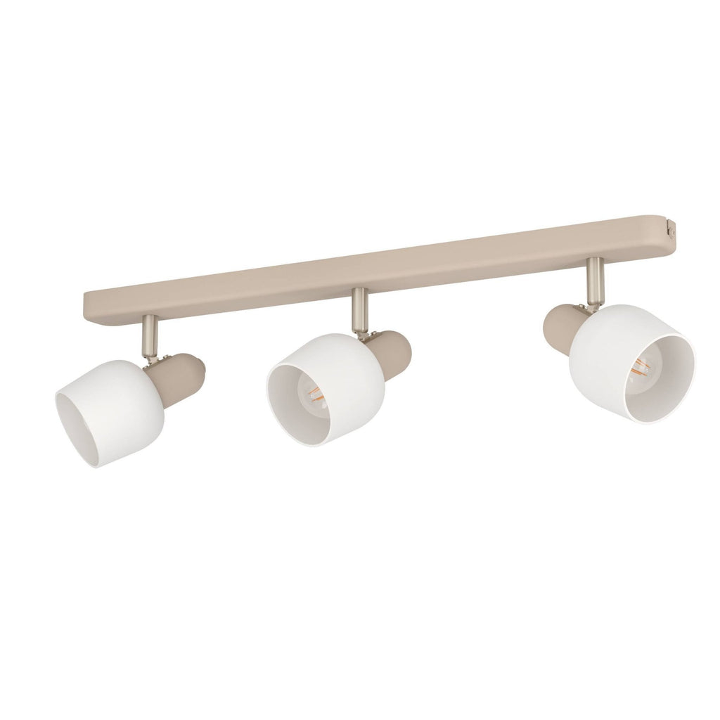 900716 Corato Sandy Steel/Glass Adjustable 3-Light Spotlight