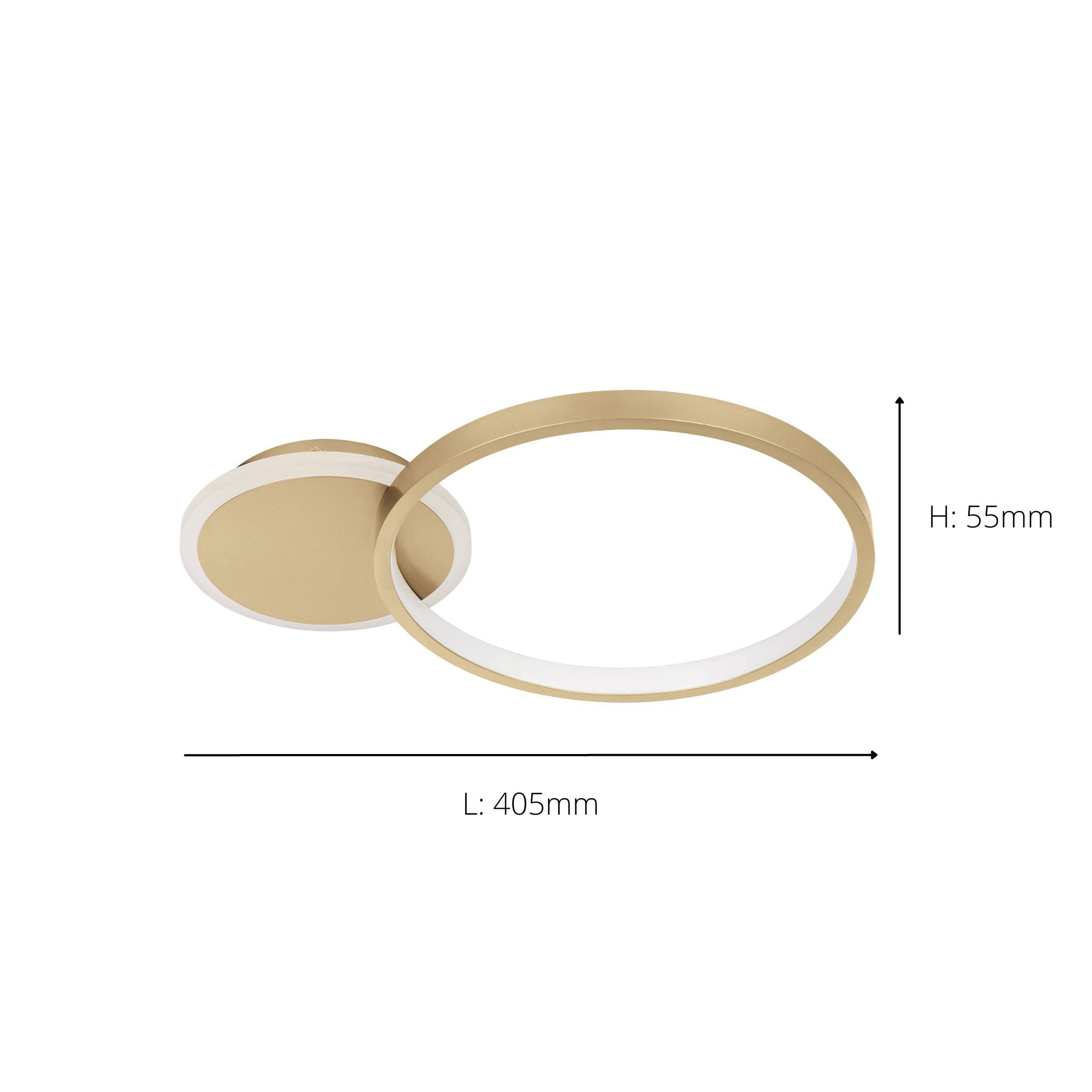 900423 Gafares LED Gold & White Flush Ceiling Light