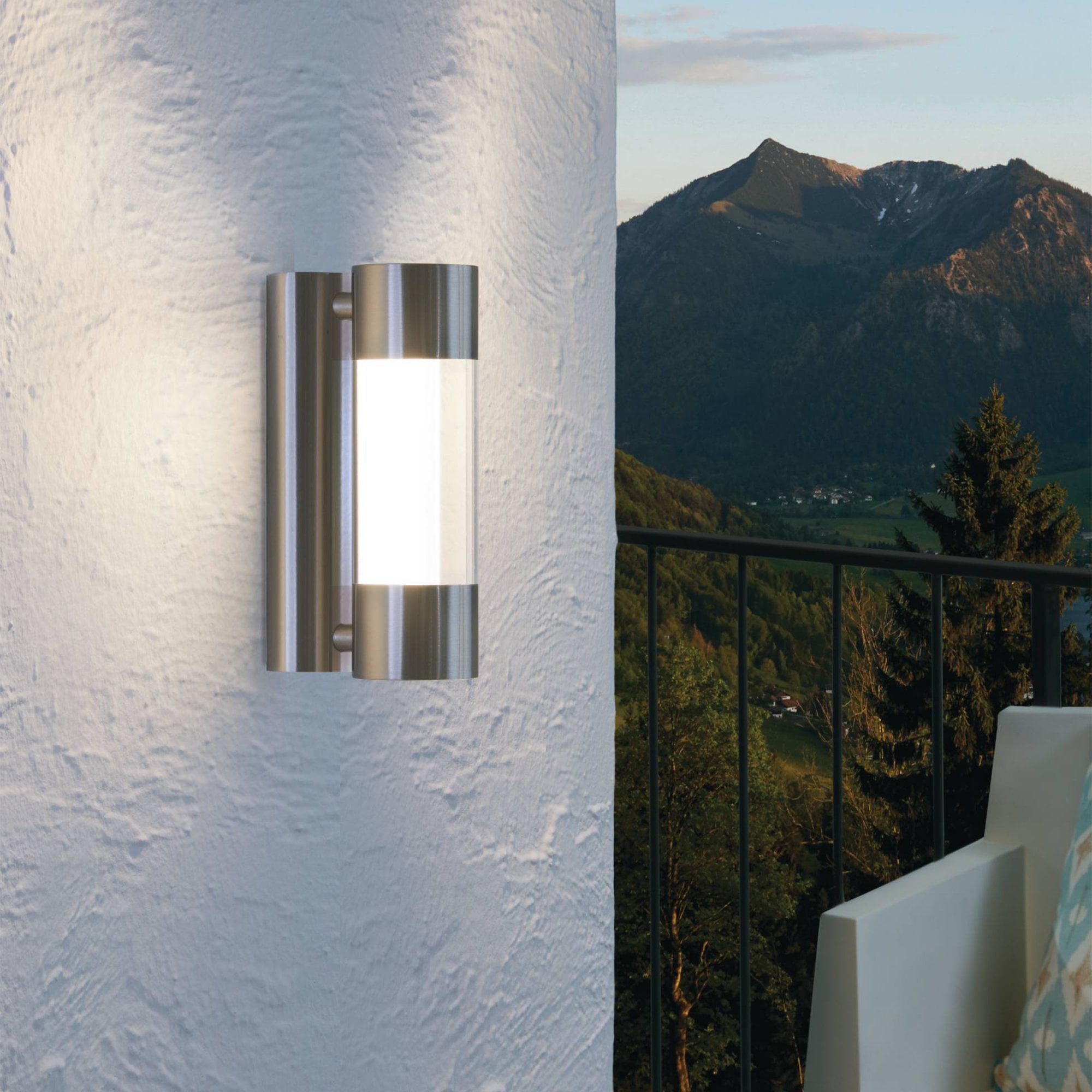 96013 Robledo Cylindrical Steel/Plastic LED Outdoor Wall Light