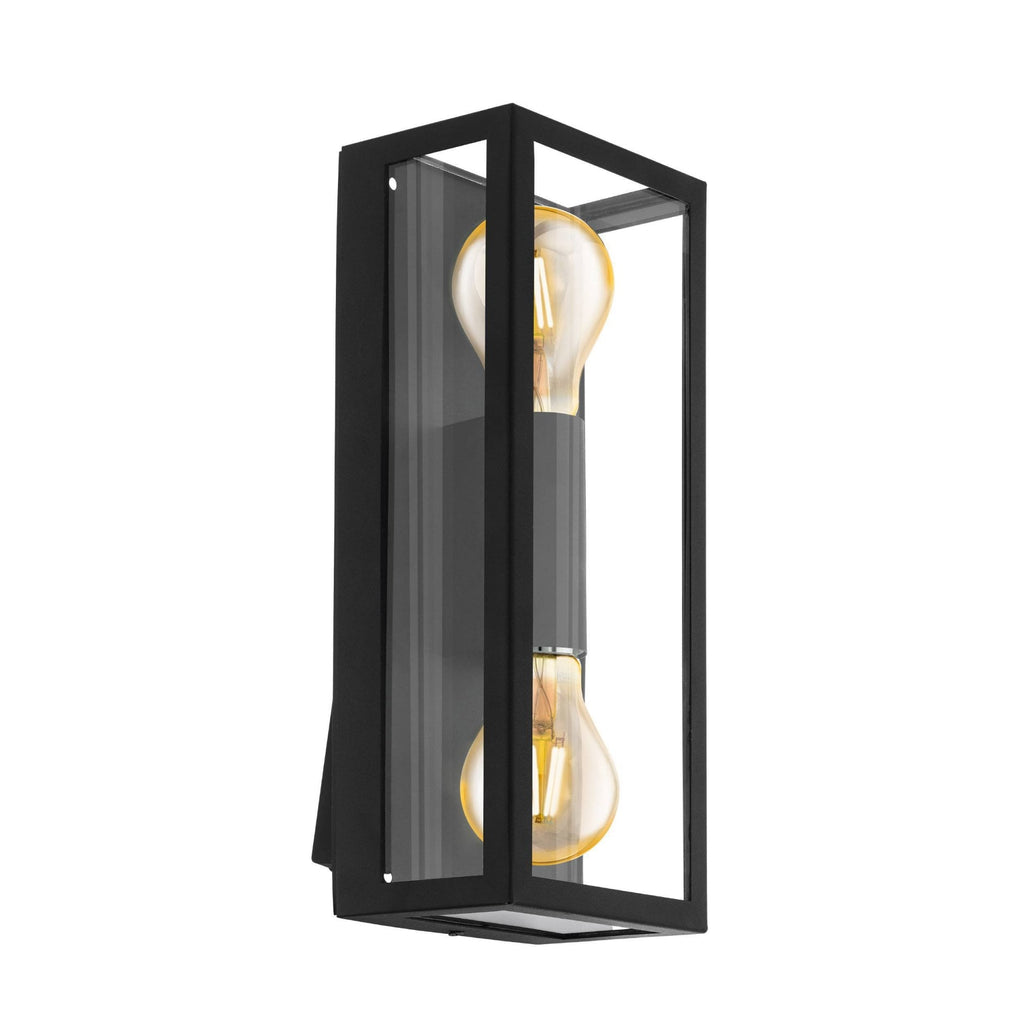 98273 Alamonte 1 2-Light Caged Industrial Exterior Wall Light