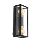 98273 Alamonte 1 2-Light Caged Industrial Exterior Wall Light