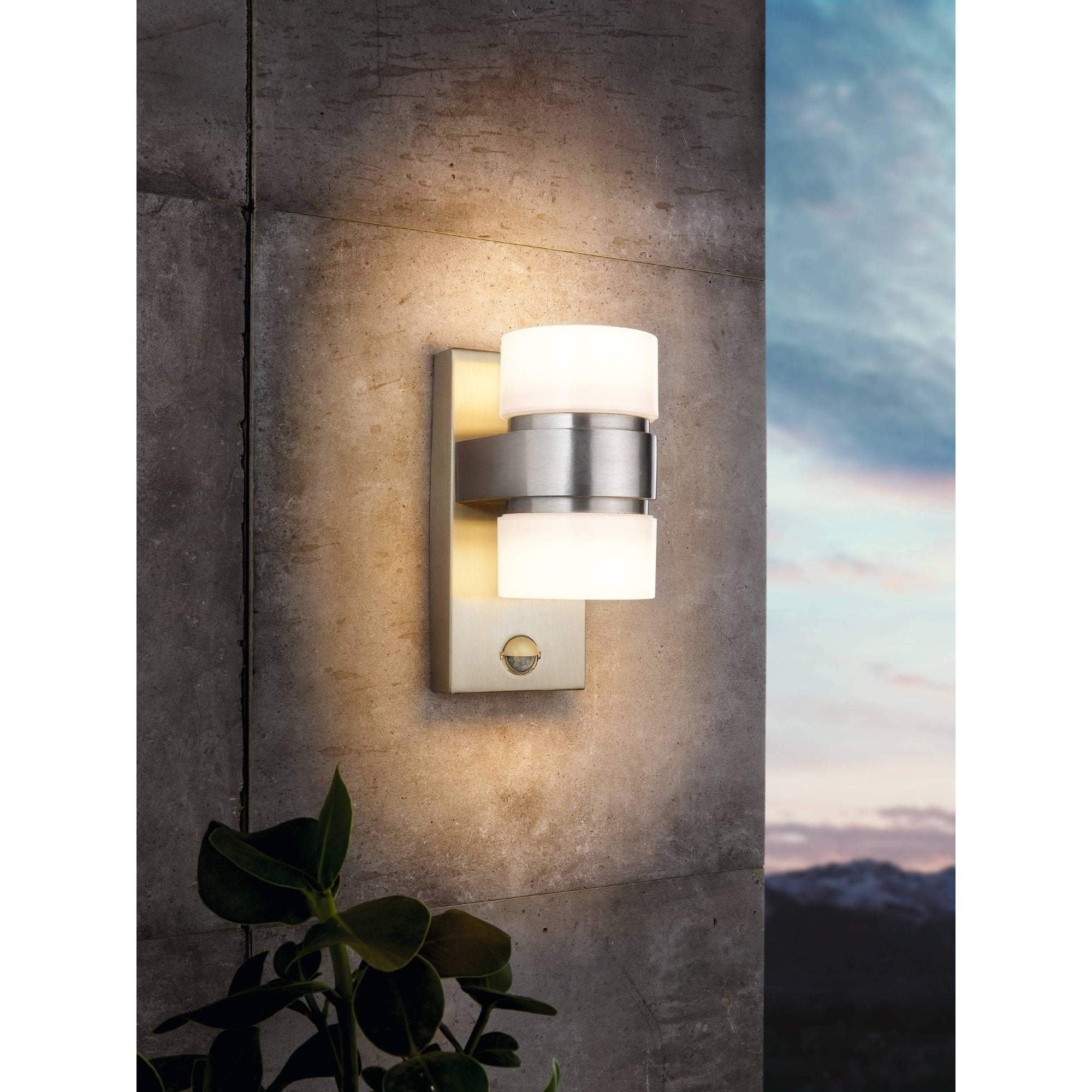 96277 Atollari LED 2-Light Silver Exterior Wall Light