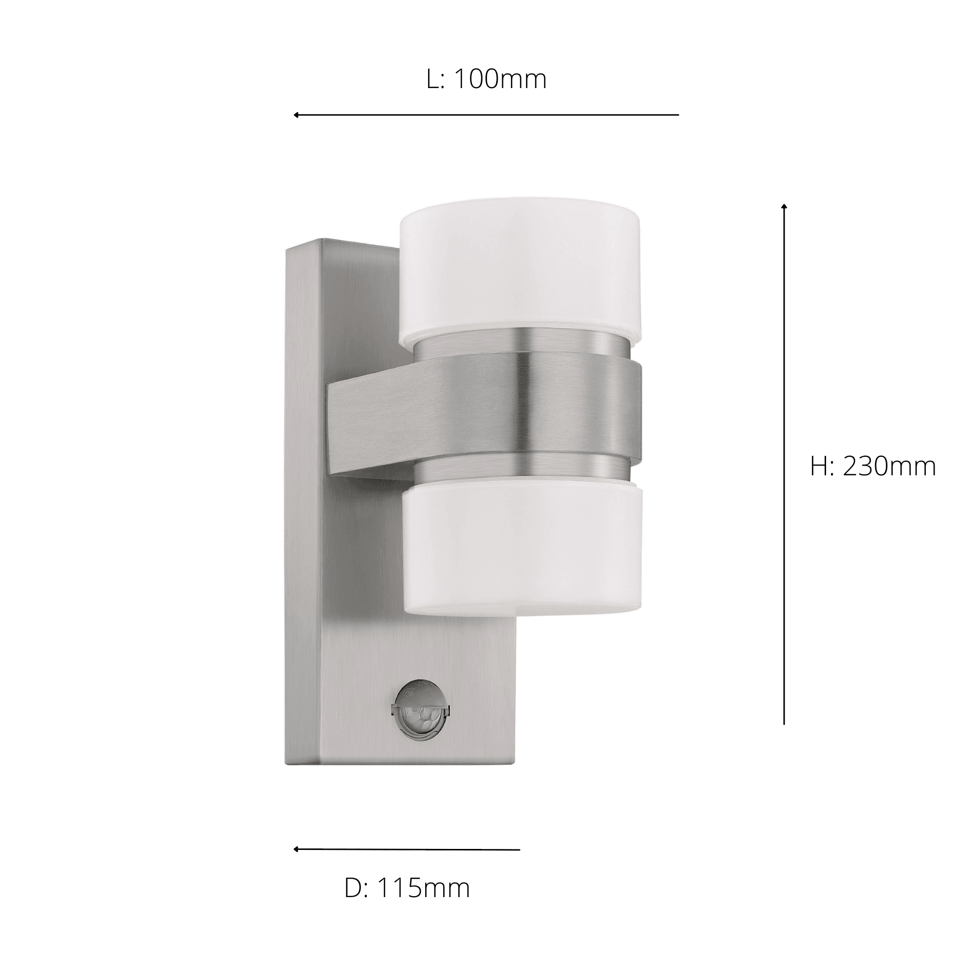 96277 Atollari LED 2-Light Silver Exterior Wall Light