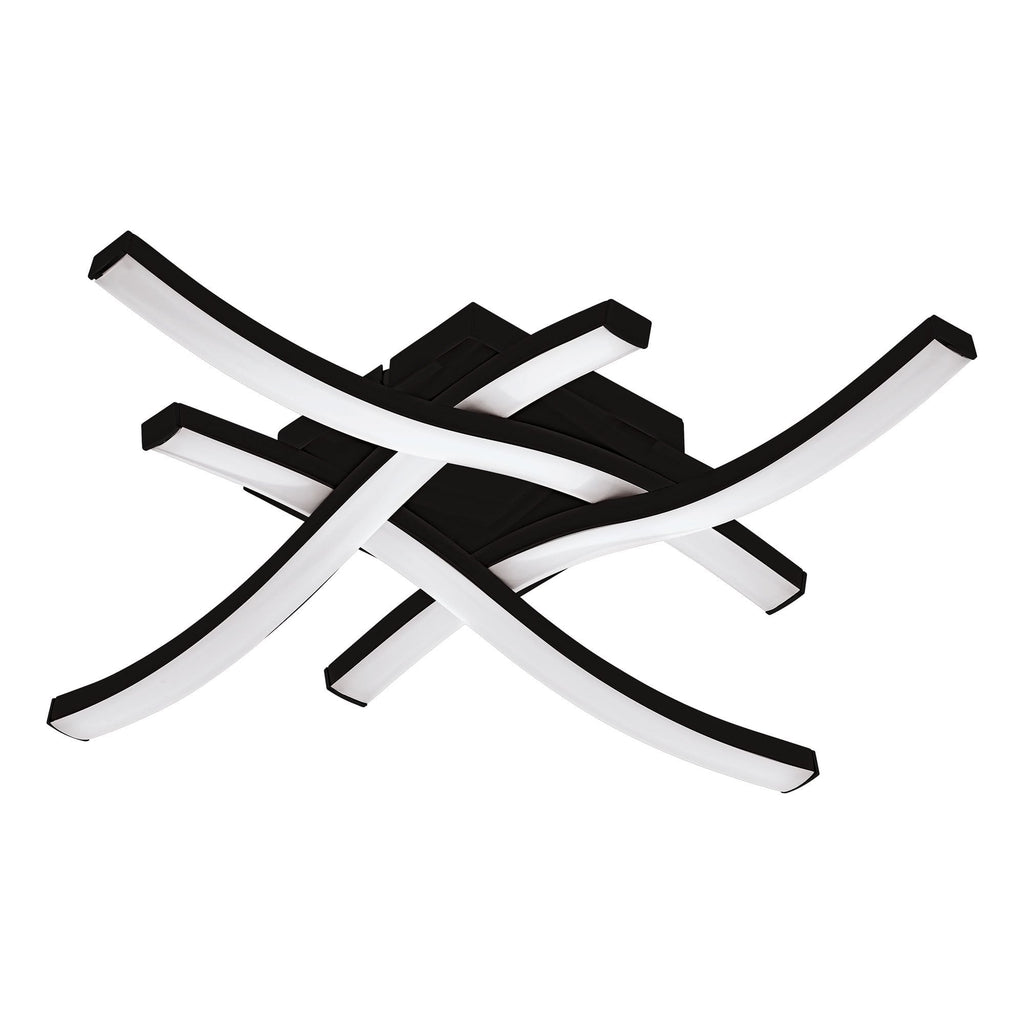 74044 Basic Cabezas-E Black Steel & Plastic 4 Flame Wall/Ceiling Light, 4000K