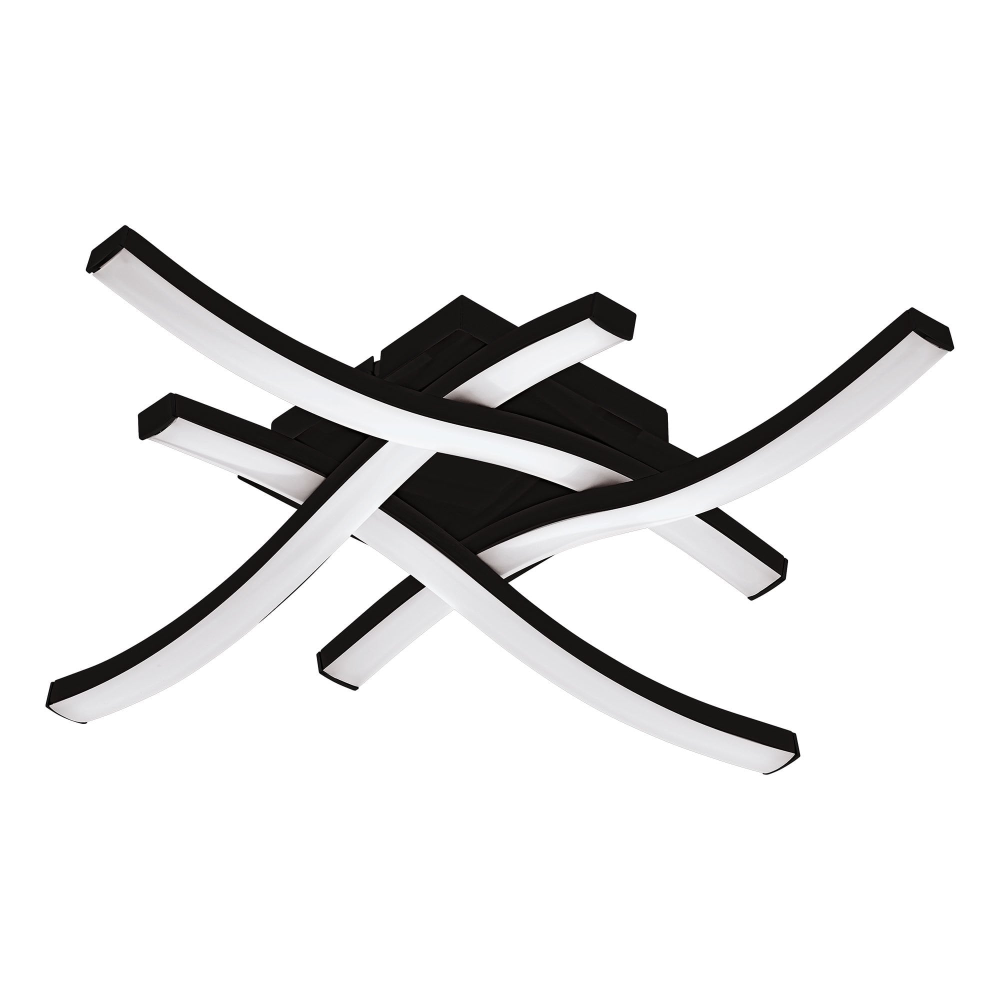 74044 Basic Cabezas-E Black Steel & Plastic 4 Flame Wall/Ceiling Light, 4000K