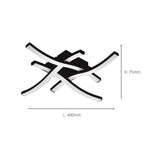 74044 Basic Cabezas-E Black Steel & Plastic 4 Flame Wall/Ceiling Light, 4000K