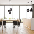 49254 Carlton 1 Black/Copper Single Pendant Light