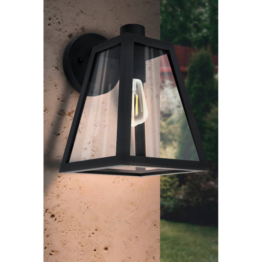 98719 Mirandola 1-Light Caged Exterior Wall Light With Glass Panels