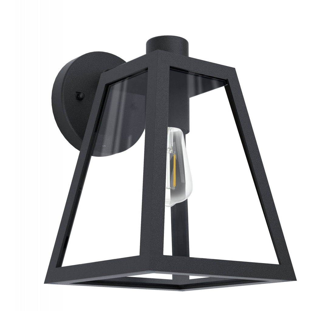 98719 Mirandola 1-Light Caged Exterior Wall Light With Glass Panels