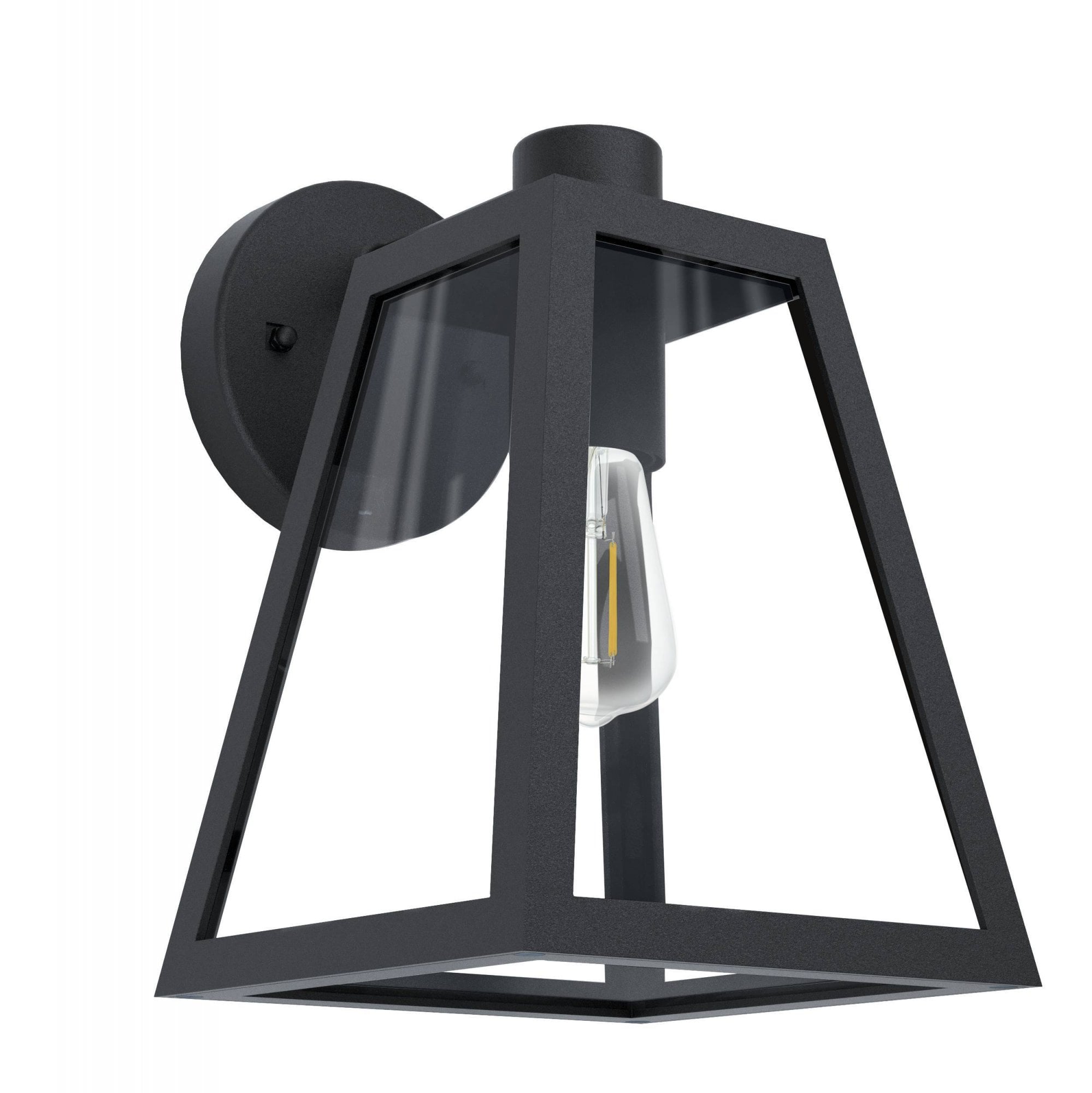 98719 Mirandola 1-Light Caged Exterior Wall Light With Glass Panels