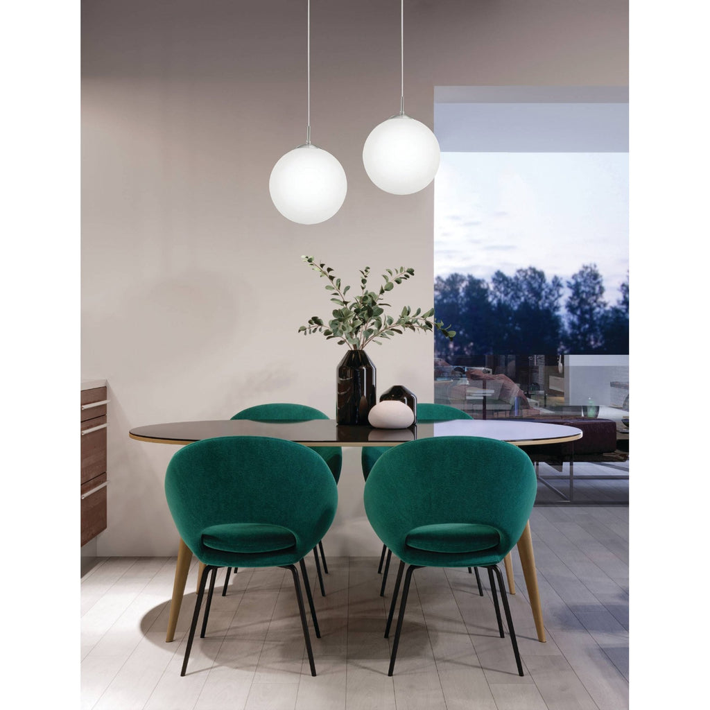 85263 Rondo 300 Opal & Nickel Matt Single Pendant