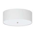 94918 Pasteri 3-Light White Fabric Flush Ceiling Light