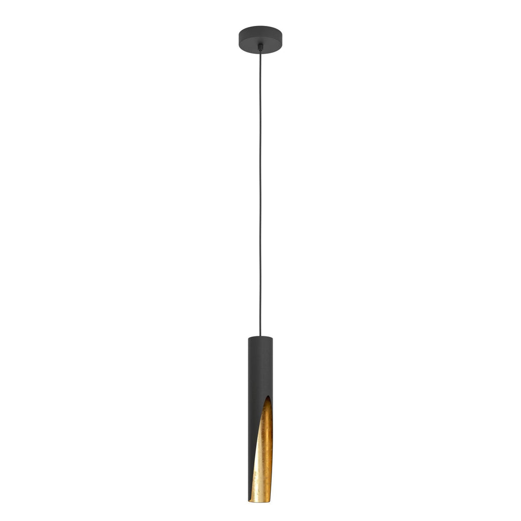 900872 Barbotto Black & Gold Steel Modern Pendant Light