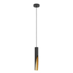 900872 Barbotto Black & Gold Steel Modern Pendant Light