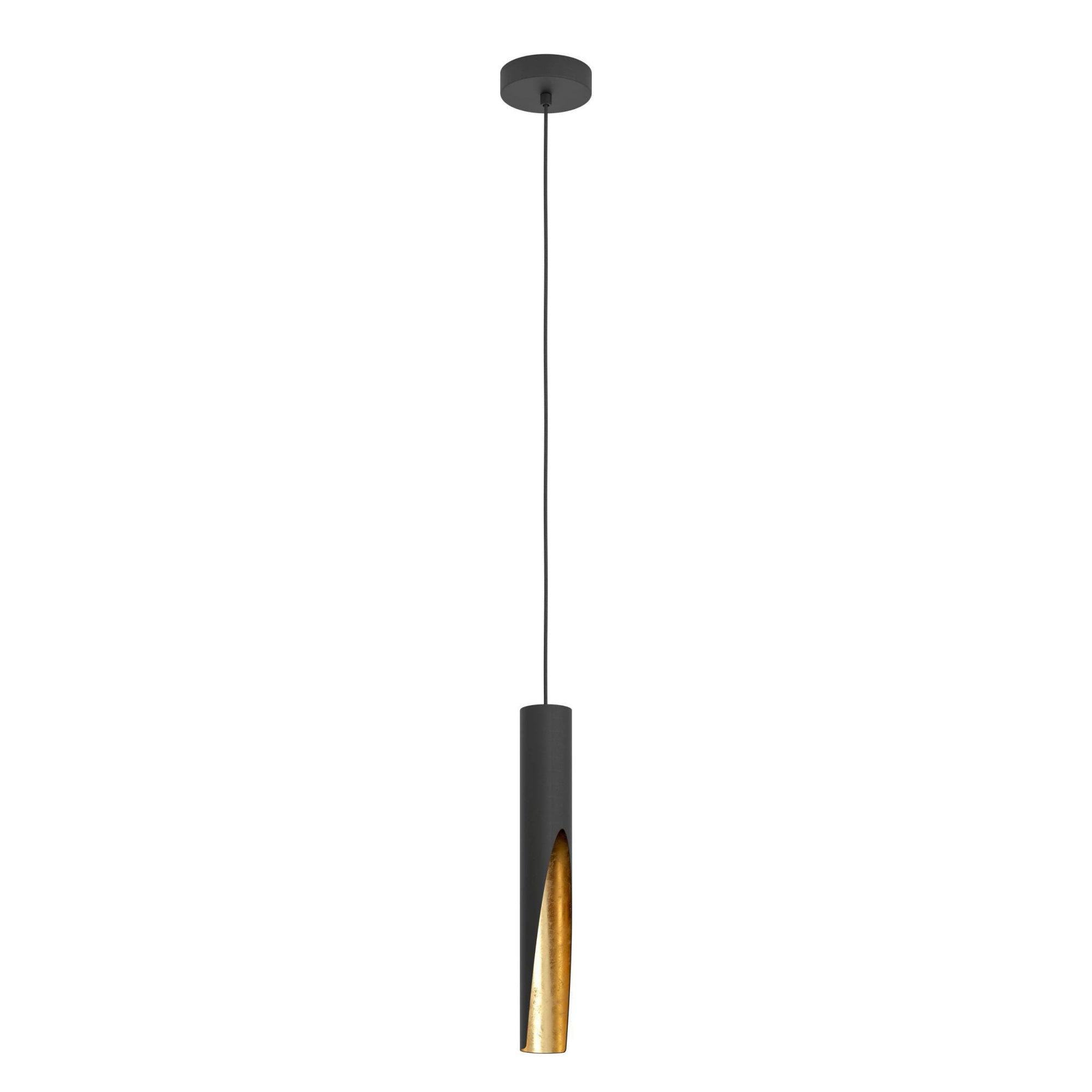 900872 Barbotto Black & Gold Steel Modern Pendant Light