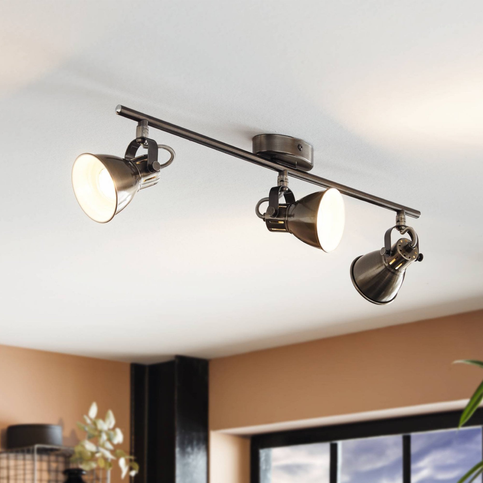 96554 Seras Antique-nickel 3 Light Pendant Light