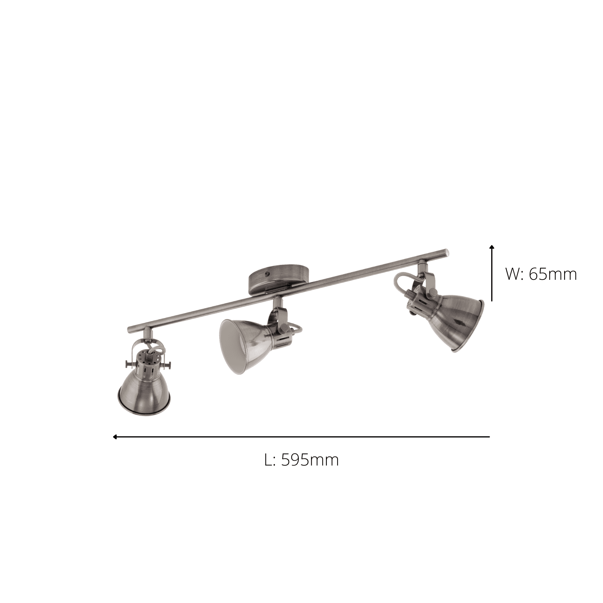 96554 Seras Antique-nickel 3 Light Pendant Light