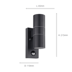 32899 Riga 5 2-Light Anthracite LED Exterior Wall Lamp With Sensor