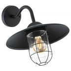 94792 Melgoa 1-Light Antique Black Exterior Wall Lamp