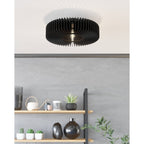 900831 Palombaia Black Wooden Ceiling Light