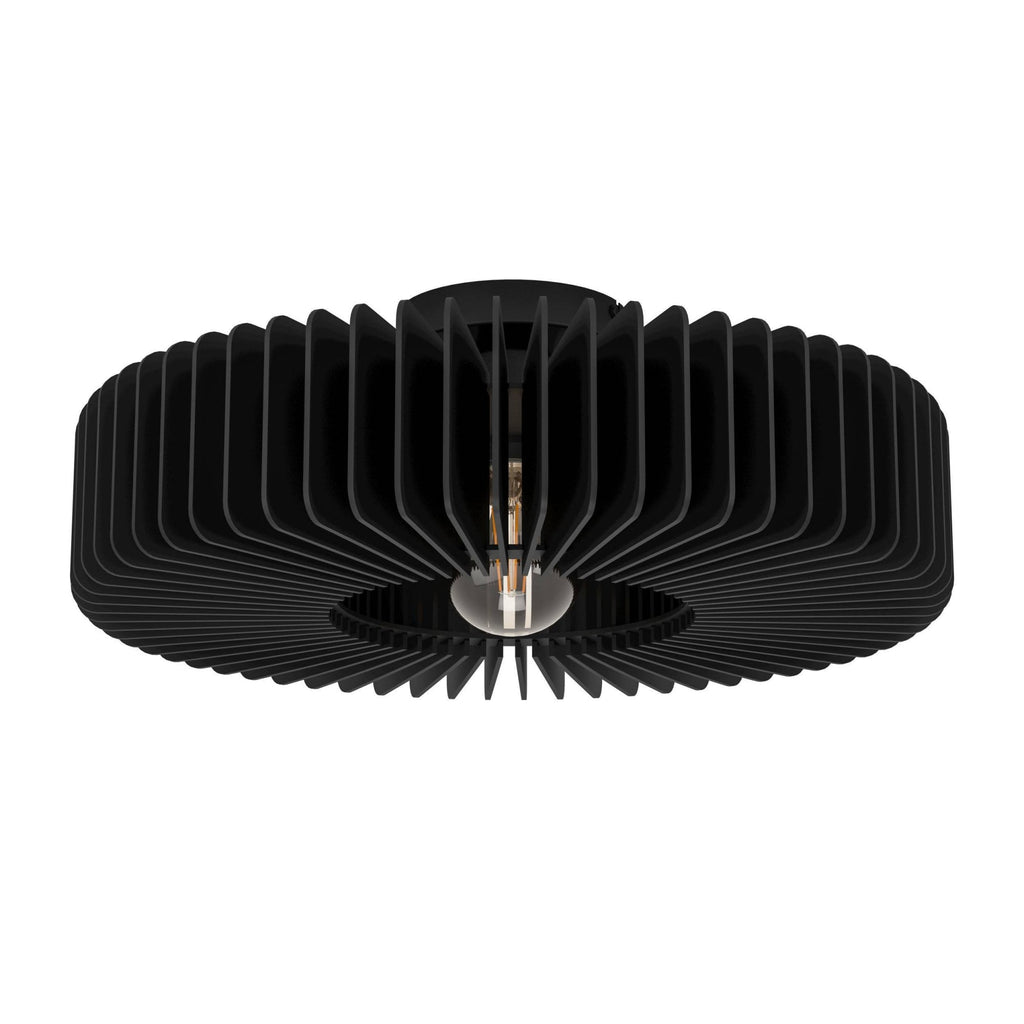 900831 Palombaia Black Wooden Ceiling Light