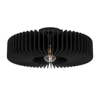 900831 Palombaia Black Wooden Ceiling Light