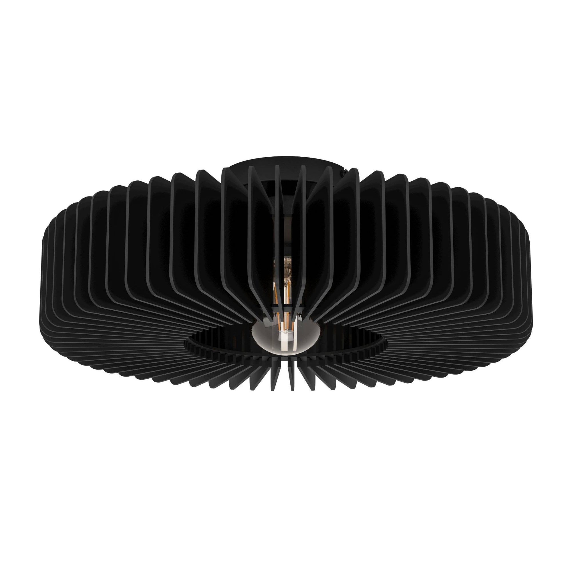900831 Palombaia Black Wooden Ceiling Light
