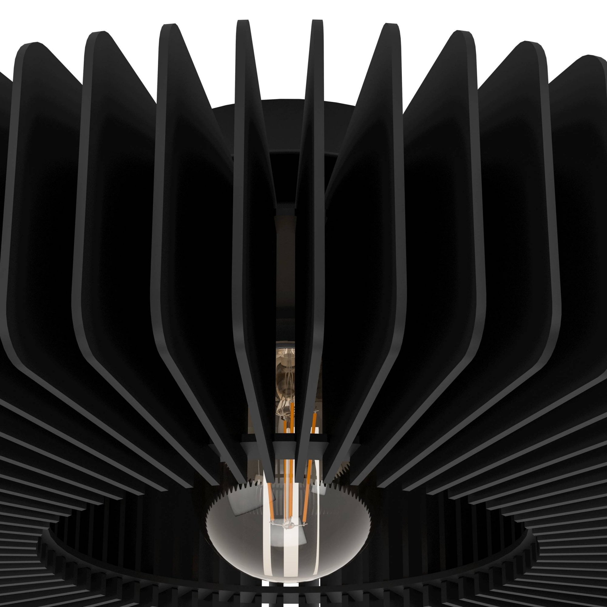 900831 Palombaia Black Wooden Ceiling Light
