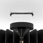 900831 Palombaia Black Wooden Ceiling Light