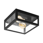 94832 Alamonte 1 2-Light Caged Industrial Exterior Ceiling or Wall Light