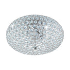 95284 Clemente 2-Light Crystal And Chrome Ceiling Light