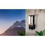 98726 Riforano Black Exterior Wall Light with Sensor