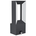 98726 Riforano Black Exterior Wall Light with Sensor