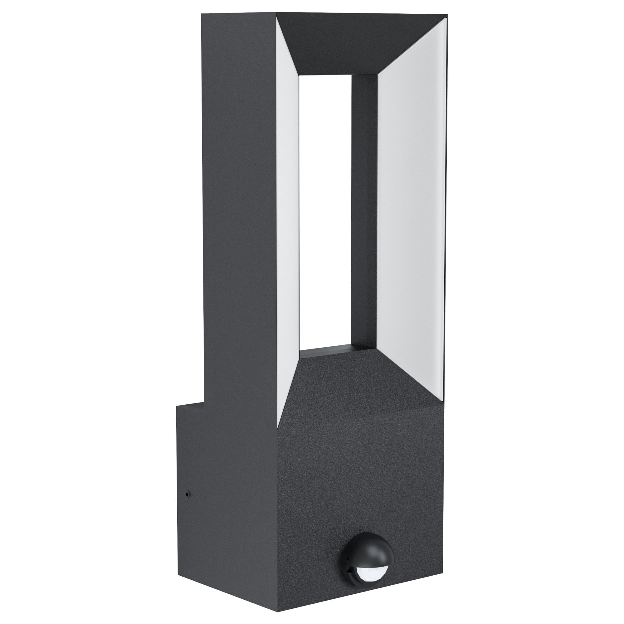 98726 Riforano Black Exterior Wall Light with Sensor