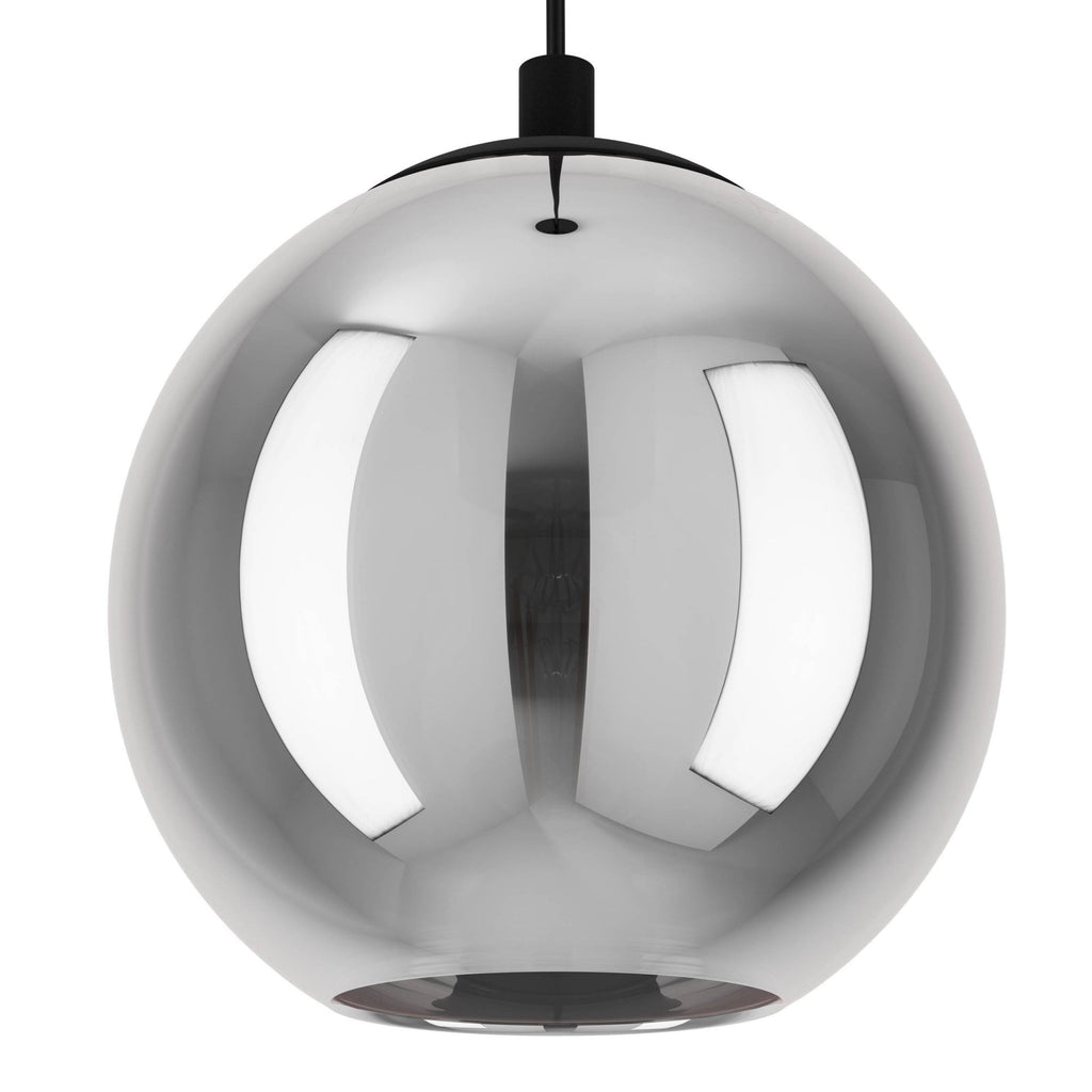 98652 Ariscani Smoked Black Glass 3-Light Pendant