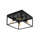 98334 Silentina 4-Light Industrial Caged 4-Spotlight Ceiling Light