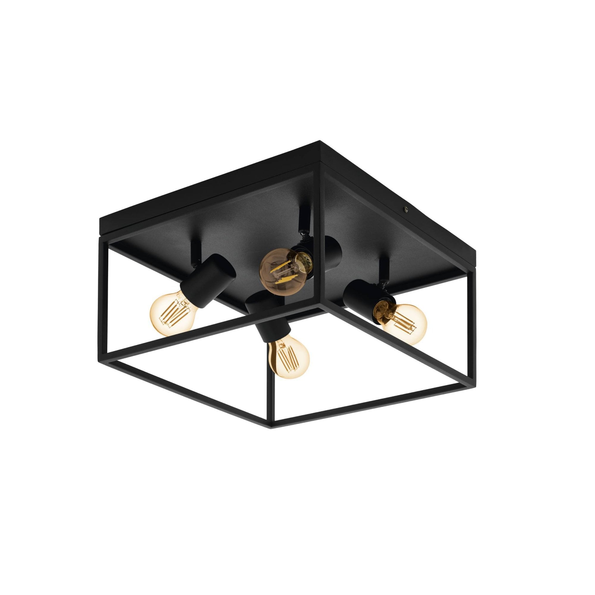98334 Silentina 4-Light Industrial Caged 4-Spotlight Ceiling Light