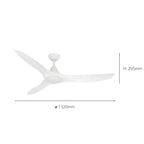 35112 Portsea Matte White LED Ceiling Fan