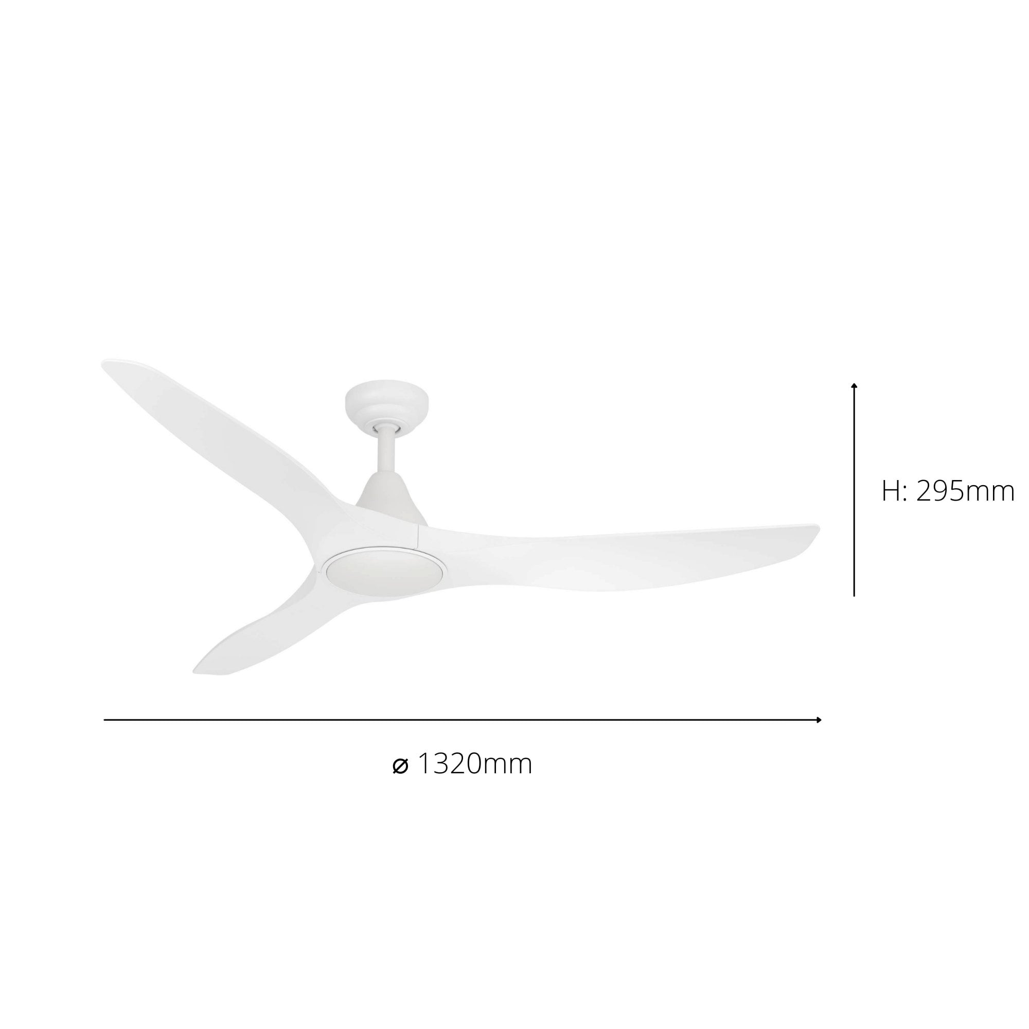 35112 Portsea Matte White LED Ceiling Fan