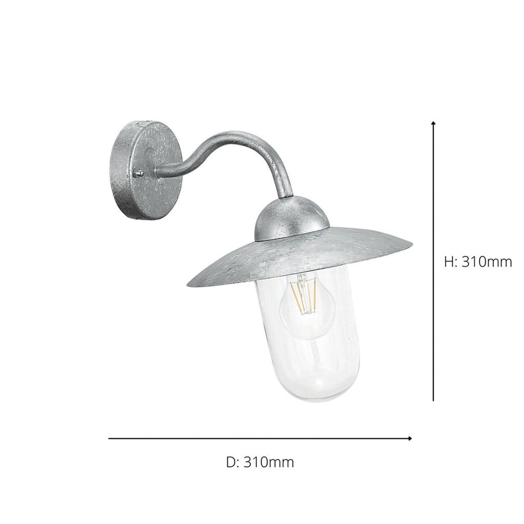 88489 Steel Exterior Wall Light