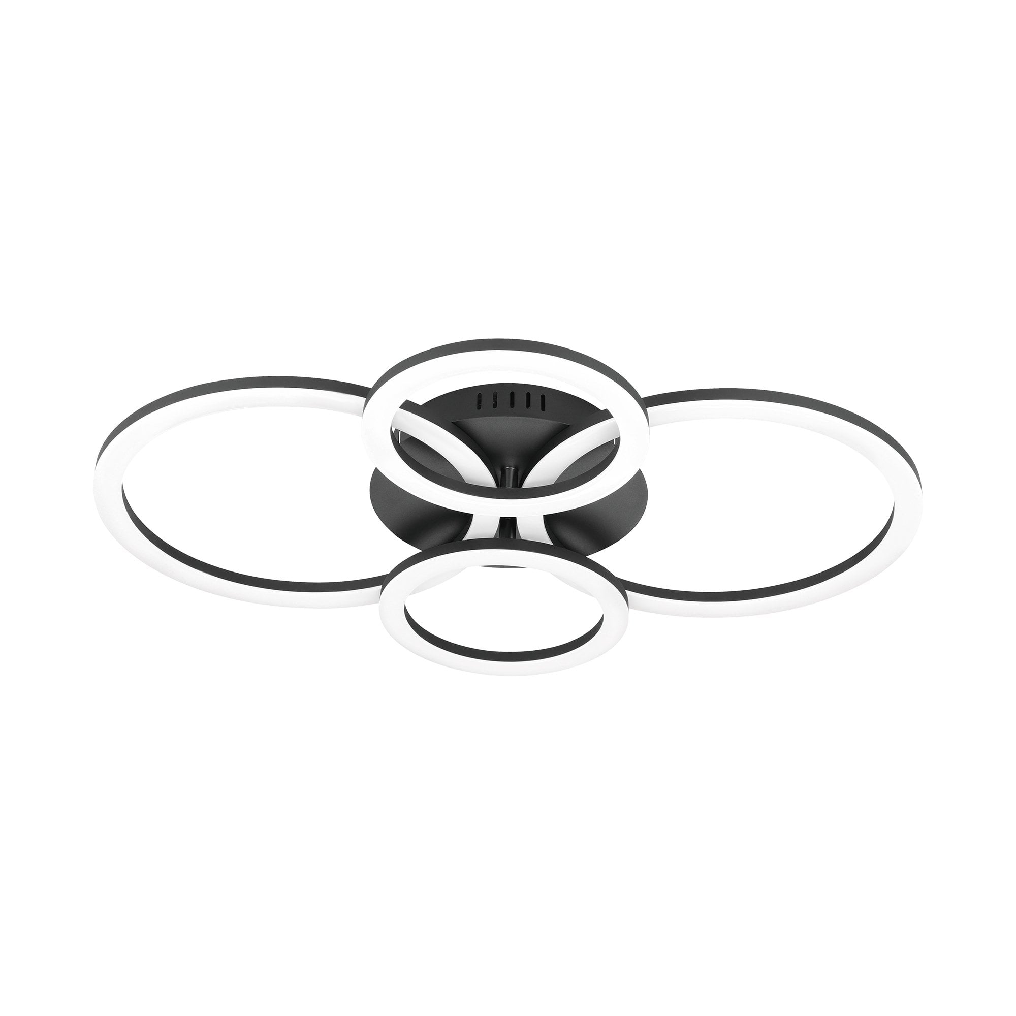 900319 Parrapos-Z Modern Black Steel Smart Control, Colour Changing Ceiling Light