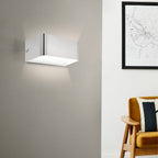 98425 Sania 4 LED Satin Nickel Cube Aluminium Wall Light